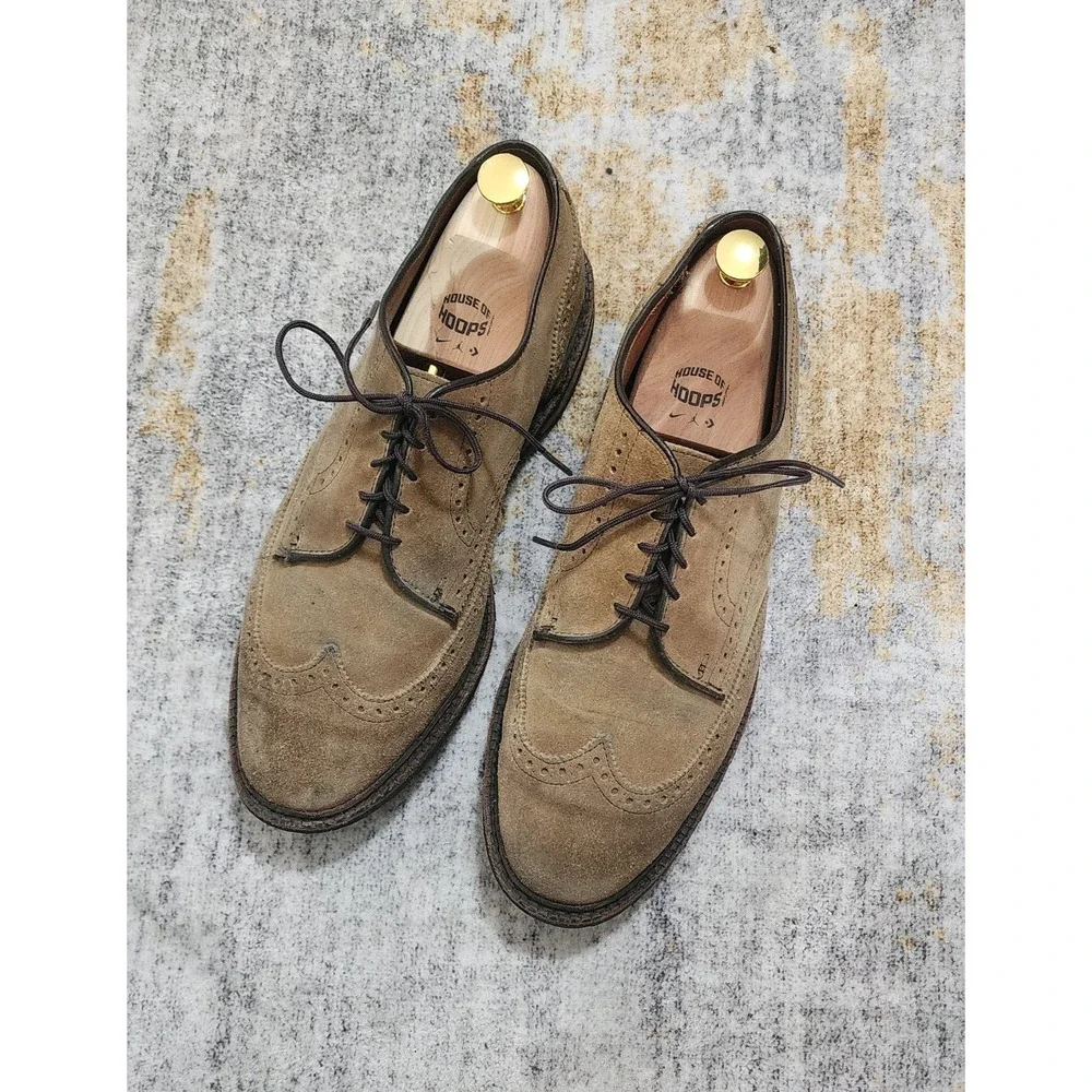 Allen Edmonds Mens Big Sur Suede Wingtip Derby Brogue Shoes Size 11.5 D 1159